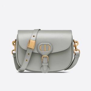 M9319 迪奧 Dior Bobby 中號手袋 光面牛皮革 灰色